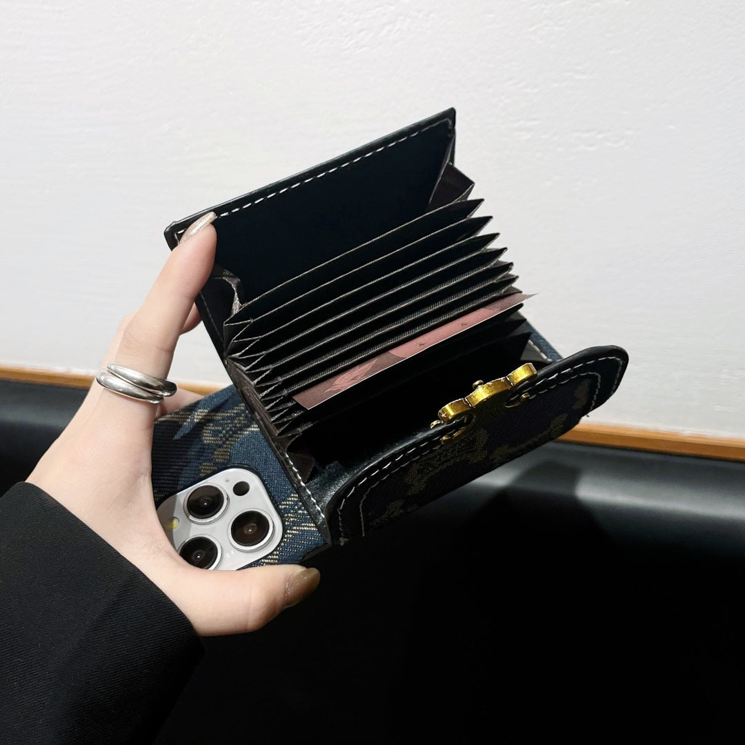 Vintage Arc de Triomphe Embossed Card Holder Case