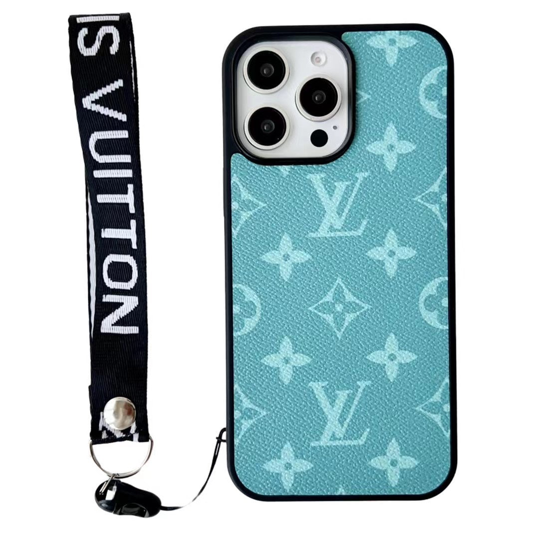 Fashion Printed Leather Hand Strap Case