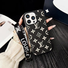 Fashion Printed Leather Hand Strap Case