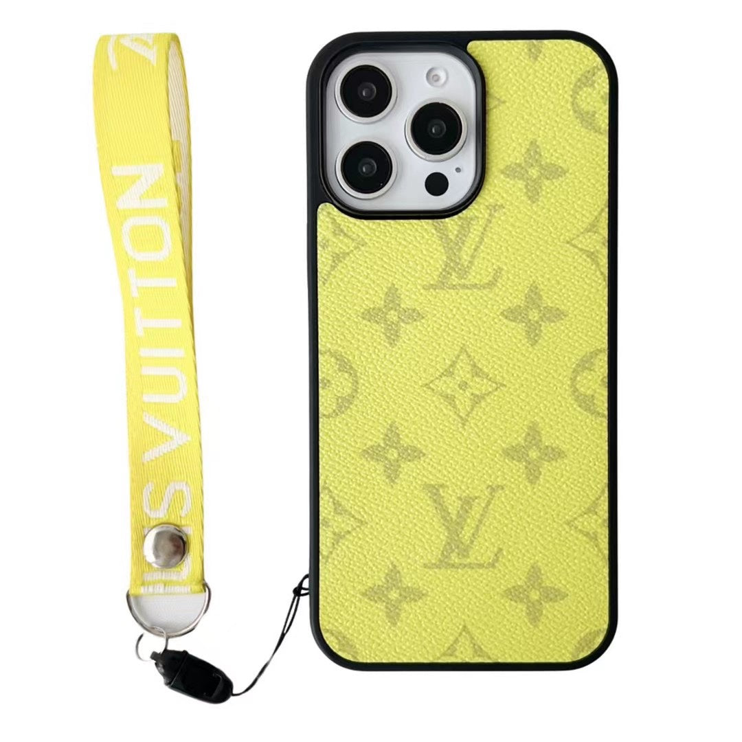 Fashion Printed Leather Hand Strap Case