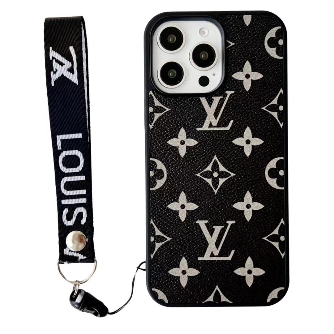Fashion Printed Leather Hand Strap Case