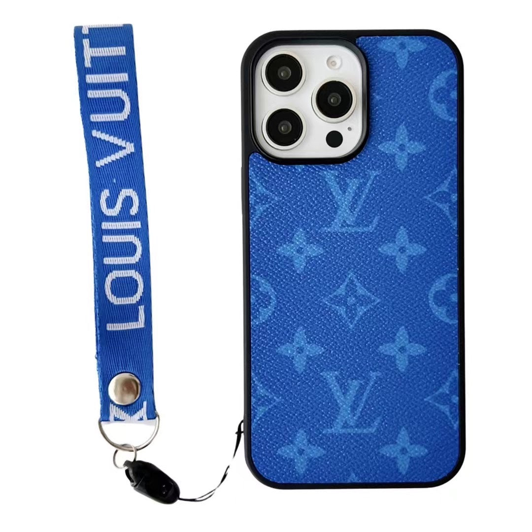 Fashion Printed Leather Hand Strap Case