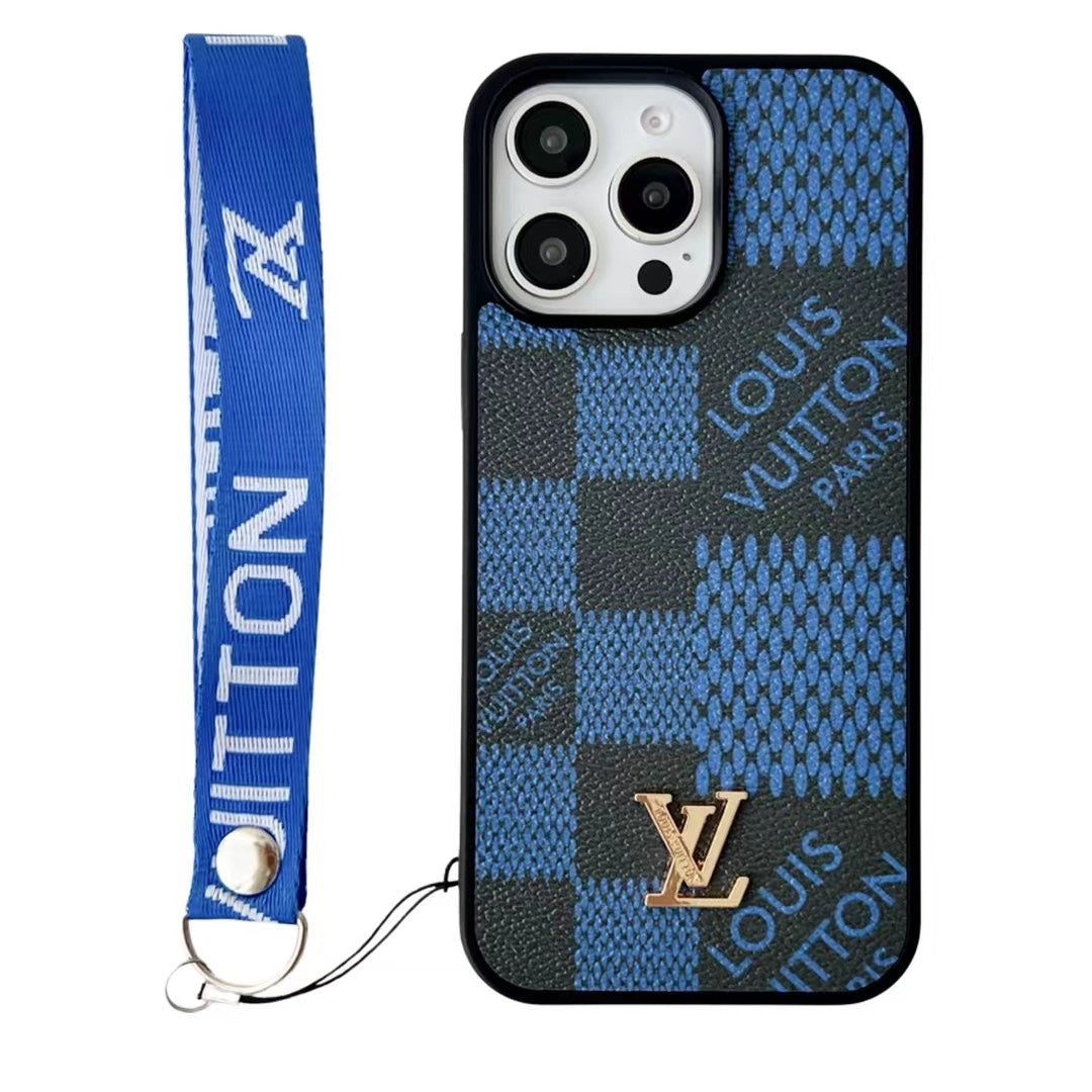 Colorful Printed Leather Hand Strap Case