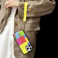 Colorful Printed Leather Hand Strap Case