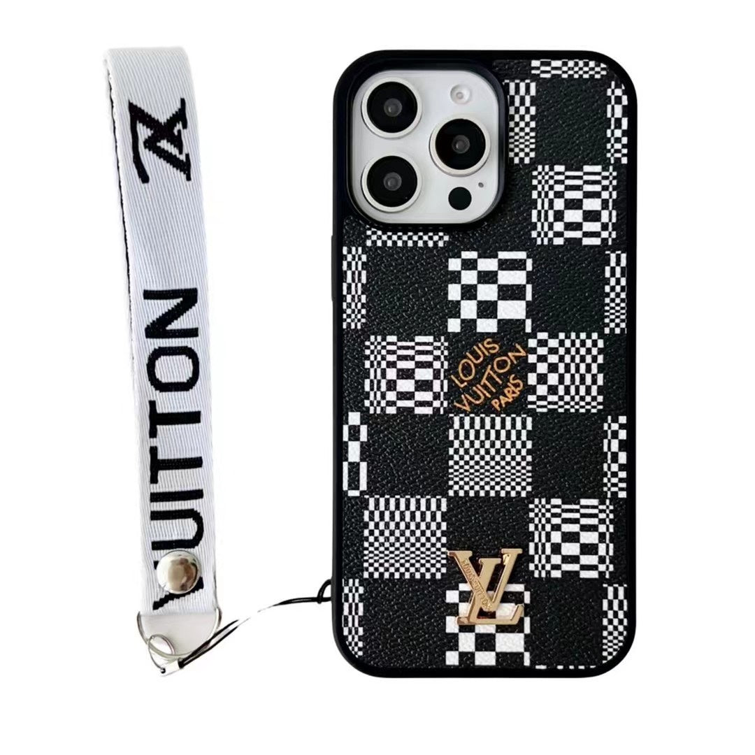 Colorful Printed Leather Hand Strap Case