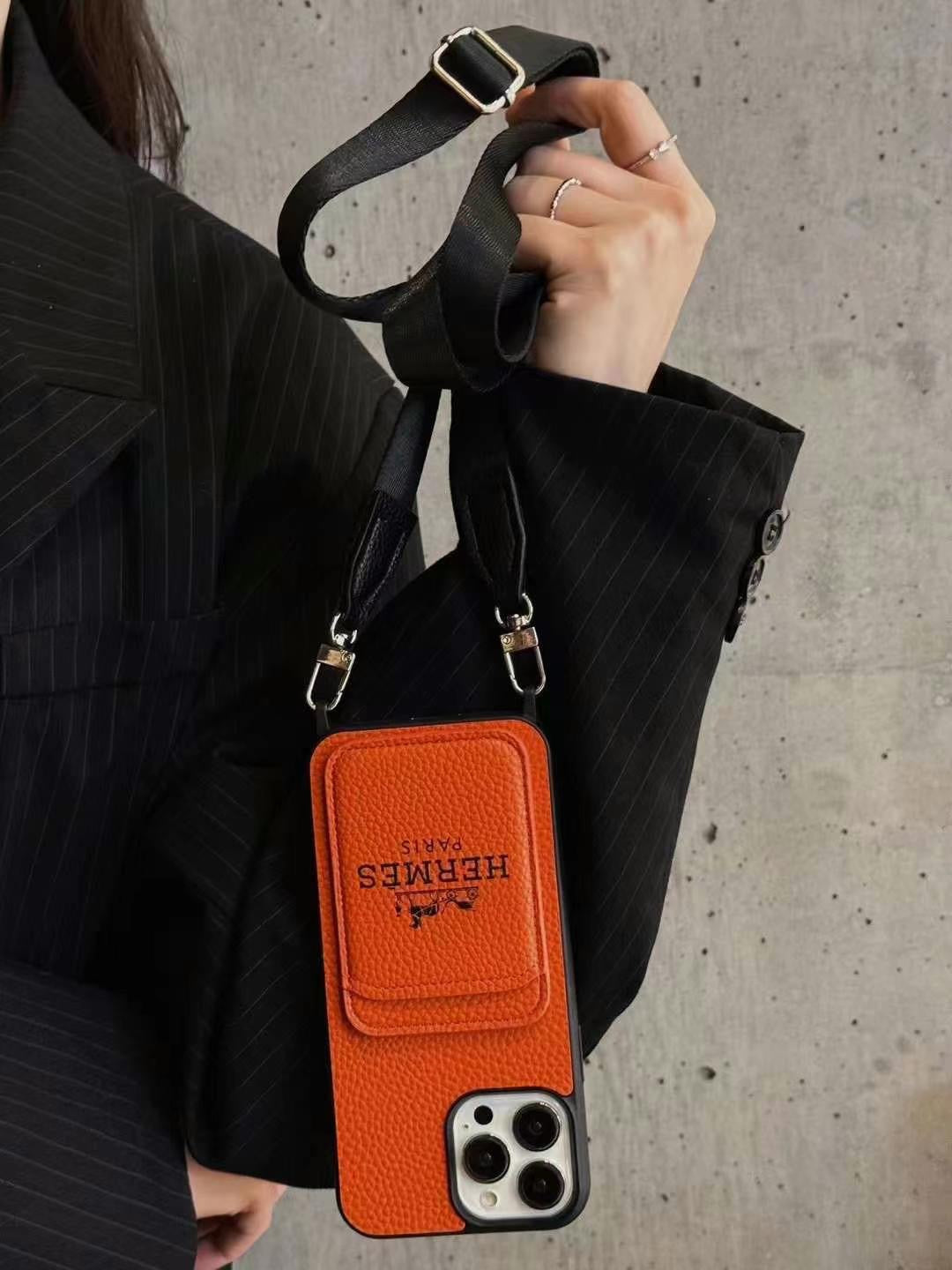 Luxury Leather Card Slot Crossbody Case