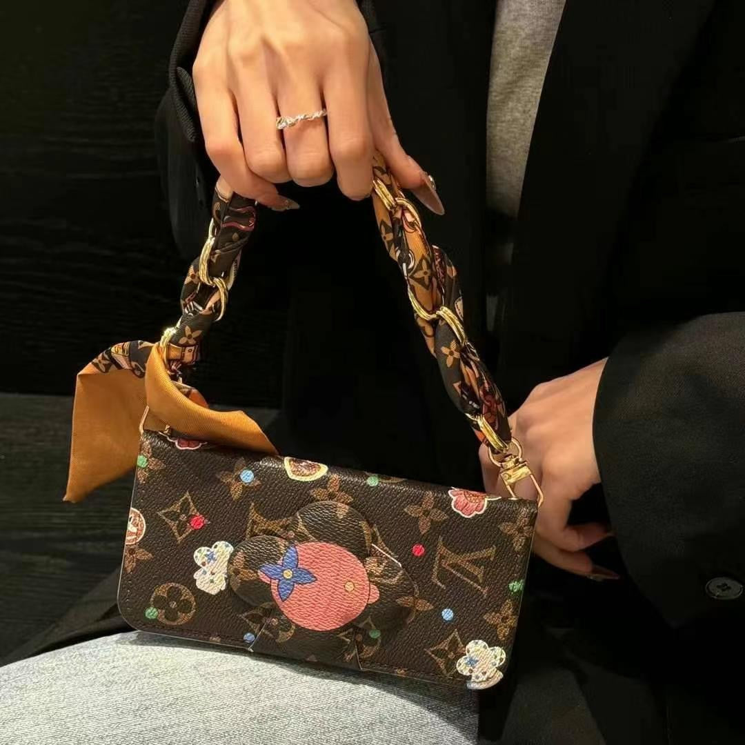 Cute Doll Leather Card Holder Lanyard Case