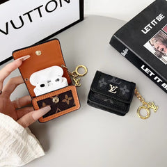 Classic Leather Embossed Earphone Case
