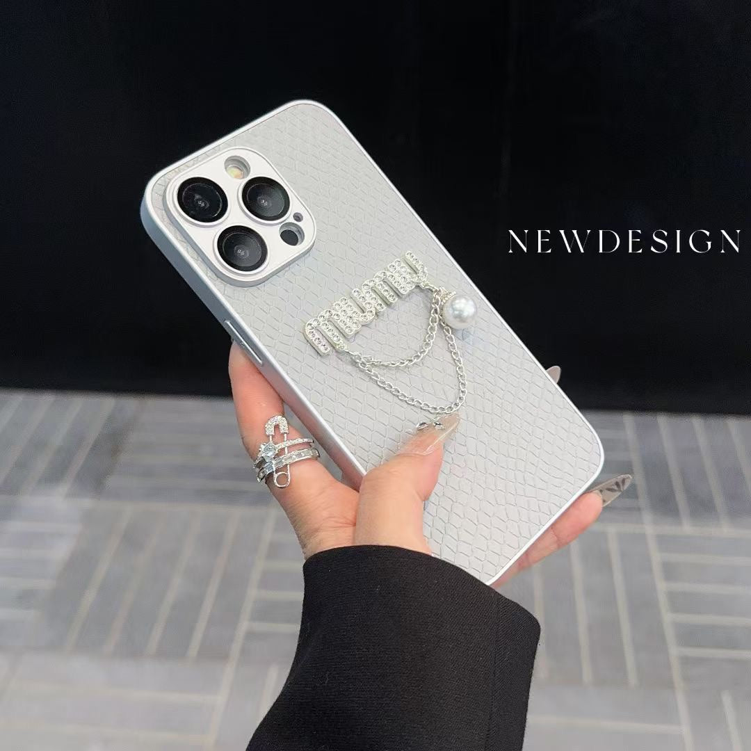 Diamond Pearl Pendant Logo Case