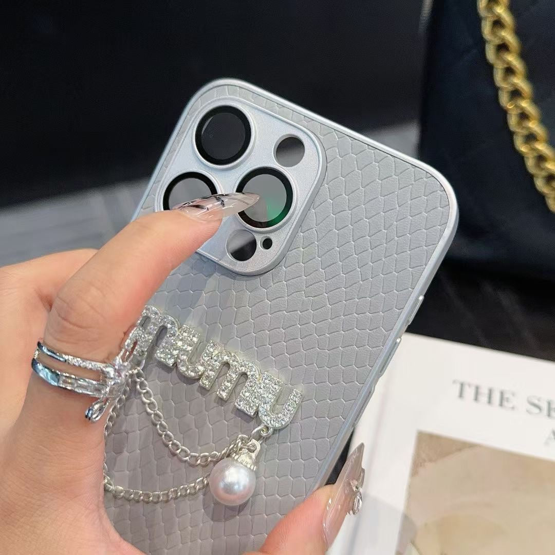 Diamond Pearl Pendant Logo Case