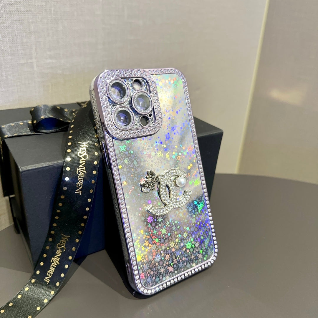 Luxury Shiny Sequin Butterfly Logo Case