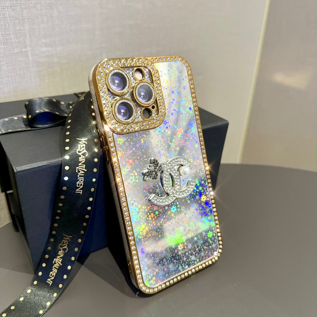 Luxury Shiny Sequin Butterfly Logo Case