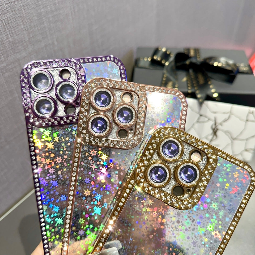 Luxury Shiny Sequin Butterfly Logo Case