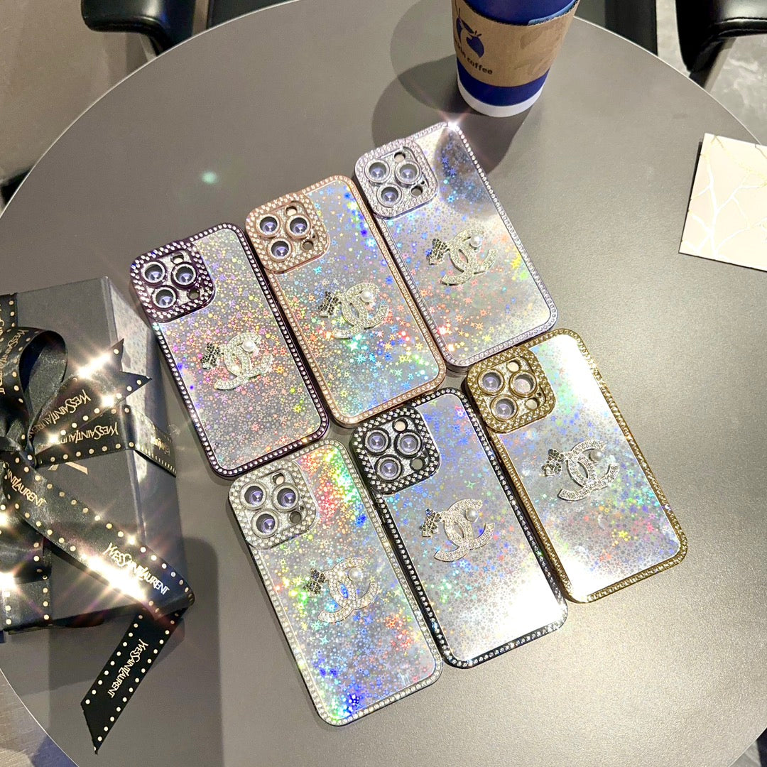 Luxury Shiny Sequin Butterfly Logo Case