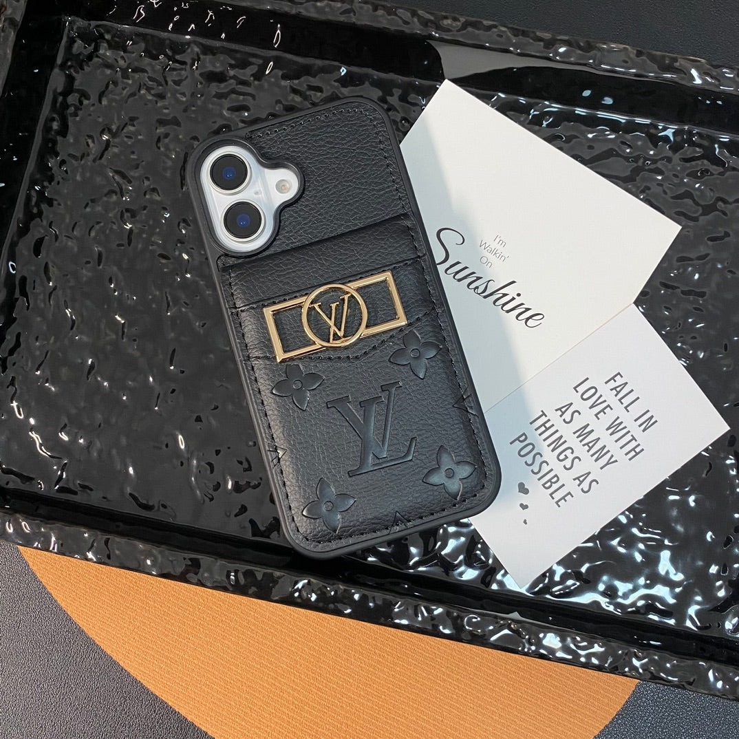 Classic Embossed Daphne Gold Label Card Wallet Case