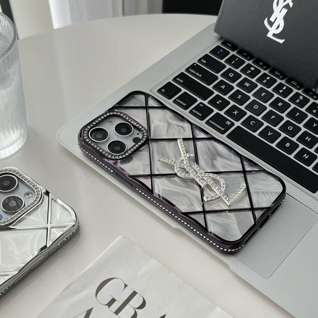 Fashion 3D Diamond Logo Case