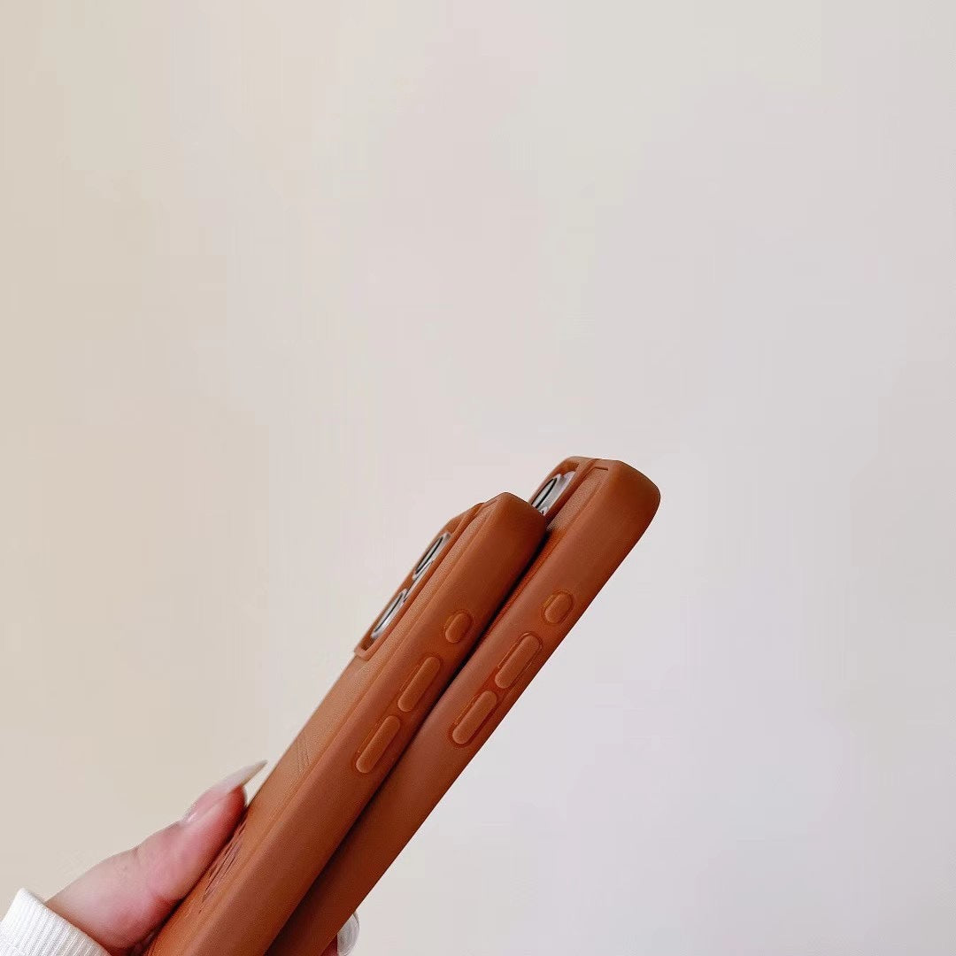 Soft Brown Embossed Leather Case