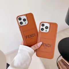 Soft Brown Embossed Leather Case