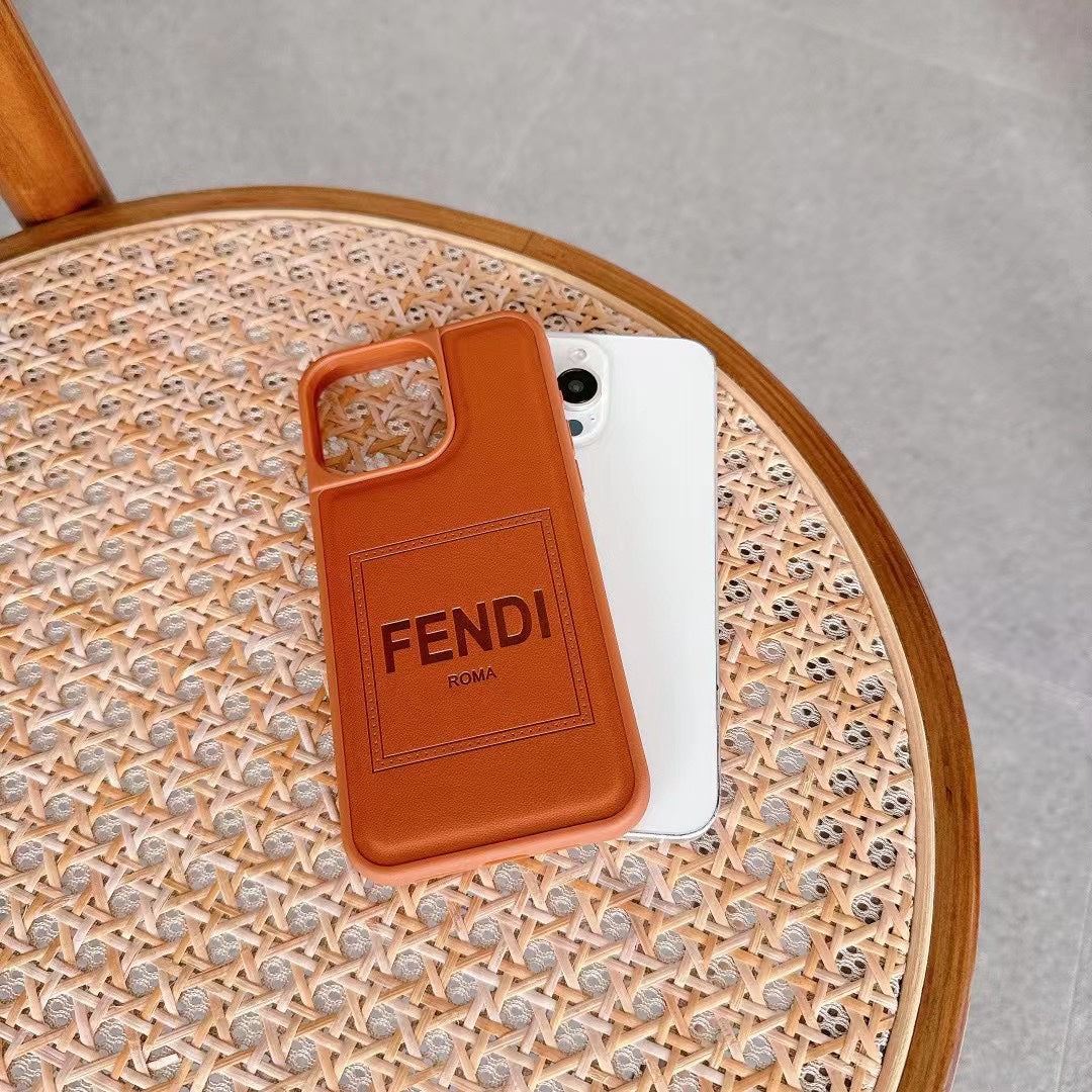 Soft Brown Embossed Leather Case
