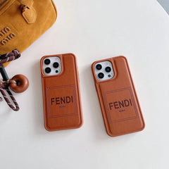 Soft Brown Embossed Leather Case