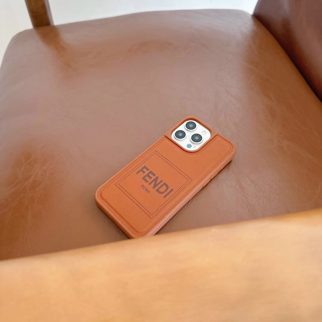 Soft Brown Embossed Leather Case