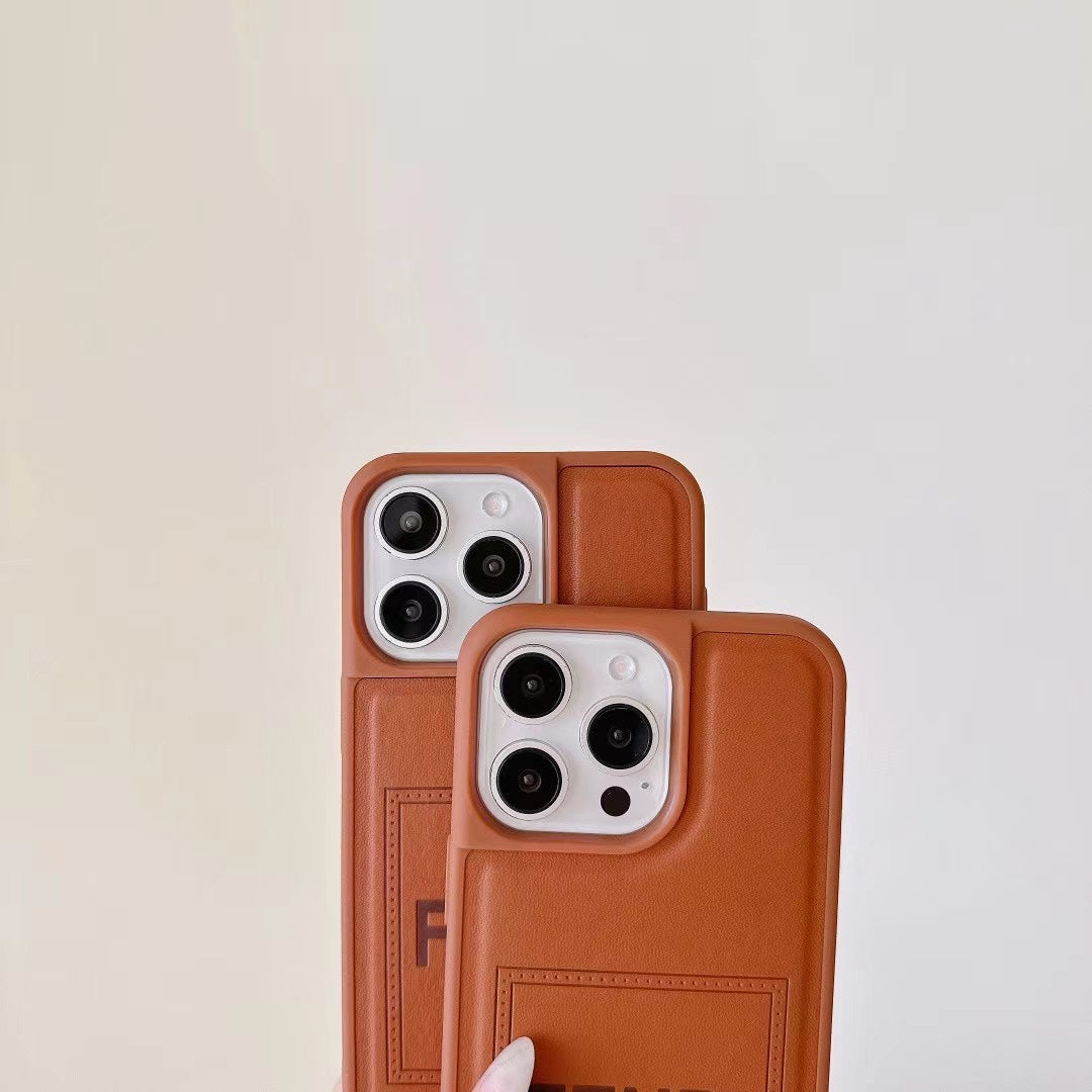 Soft Brown Embossed Leather Case