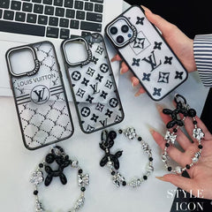 Classic Embossed Silver Bead Bracelet Case