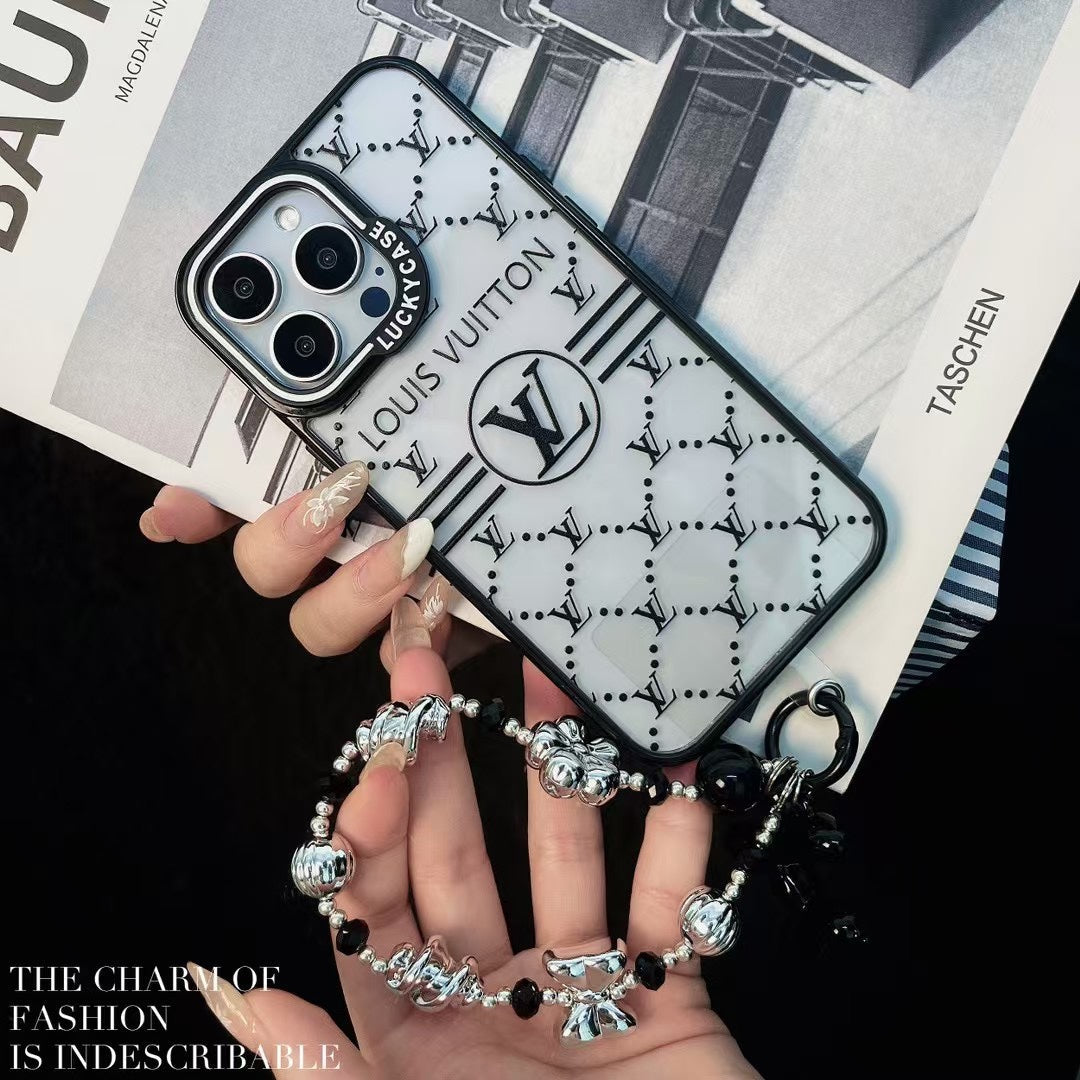 Classic Embossed Silver Bead Bracelet Case