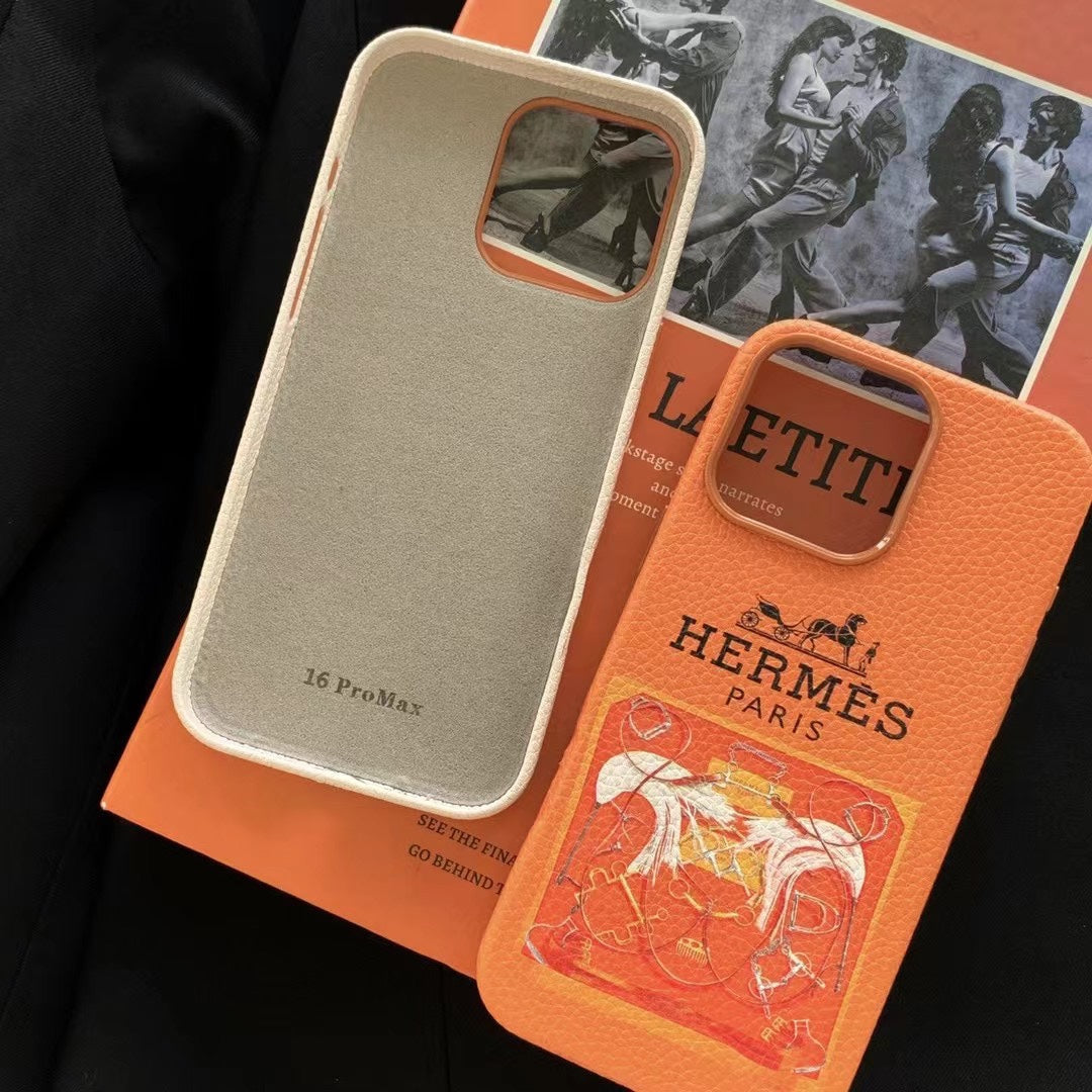 Fashionable Horse Embossed Leather Case