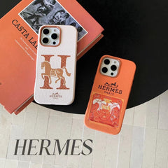 Fashionable Horse Embossed Leather Case