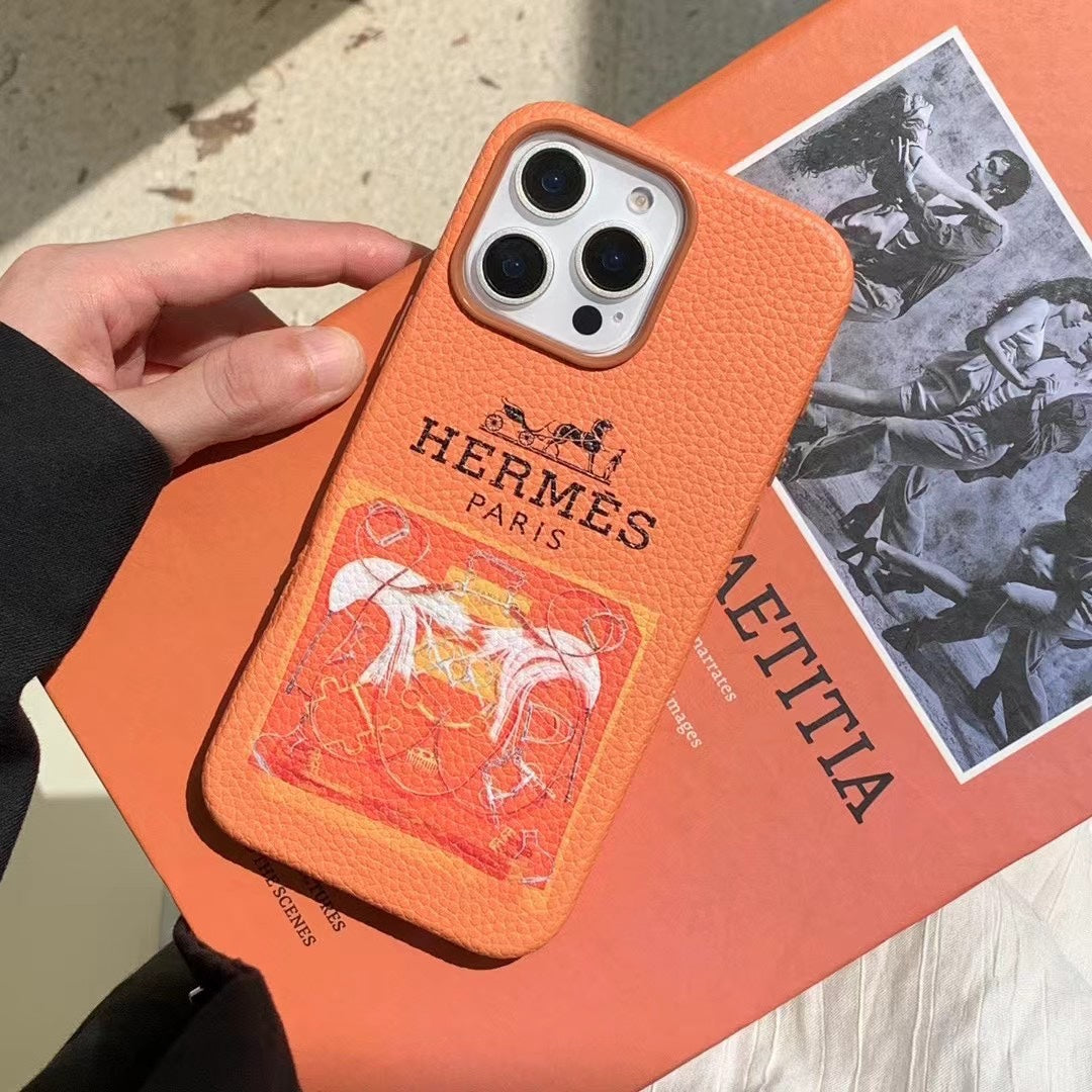 Fashionable Horse Embossed Leather Case