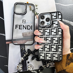 Full F Embossed Silver Bead Bracelet Case