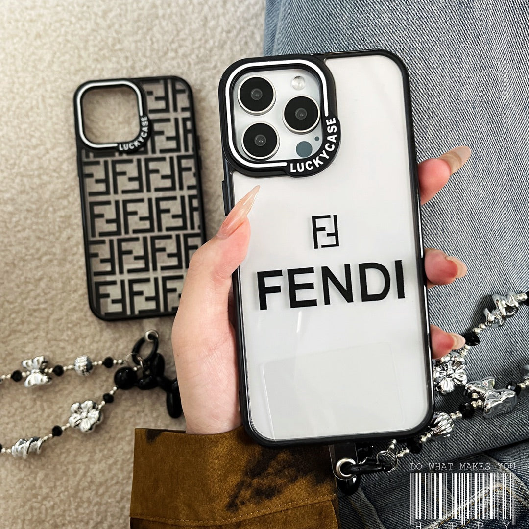 Full F Embossed Silver Bead Bracelet Case