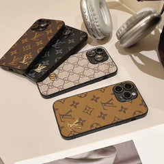 Fashion Leather Golden Logo All-Inclusive Case