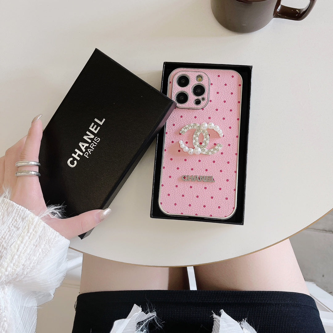4 Colors Polka Dot Leather Case