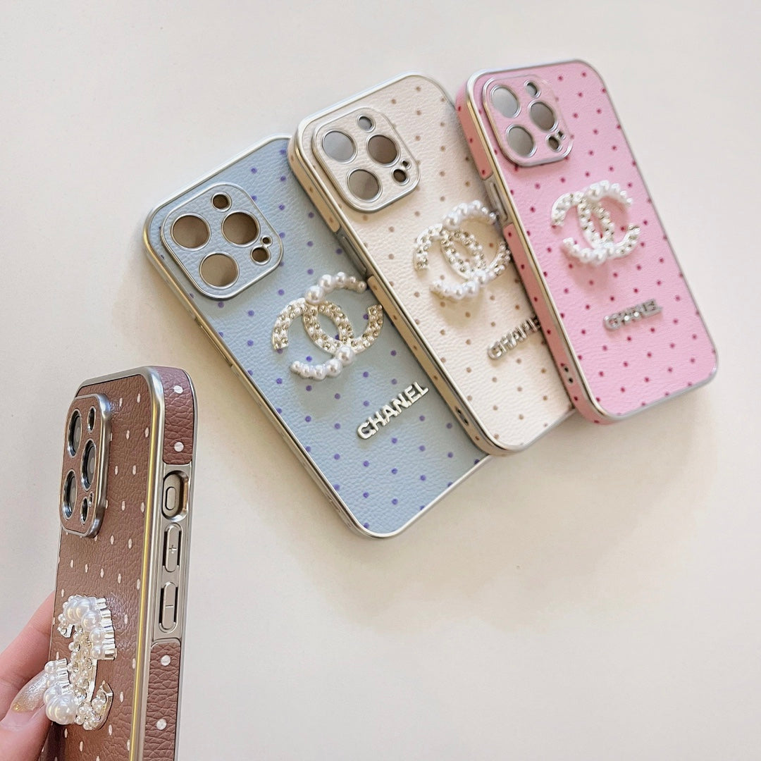 4 Colors Polka Dot Leather Case