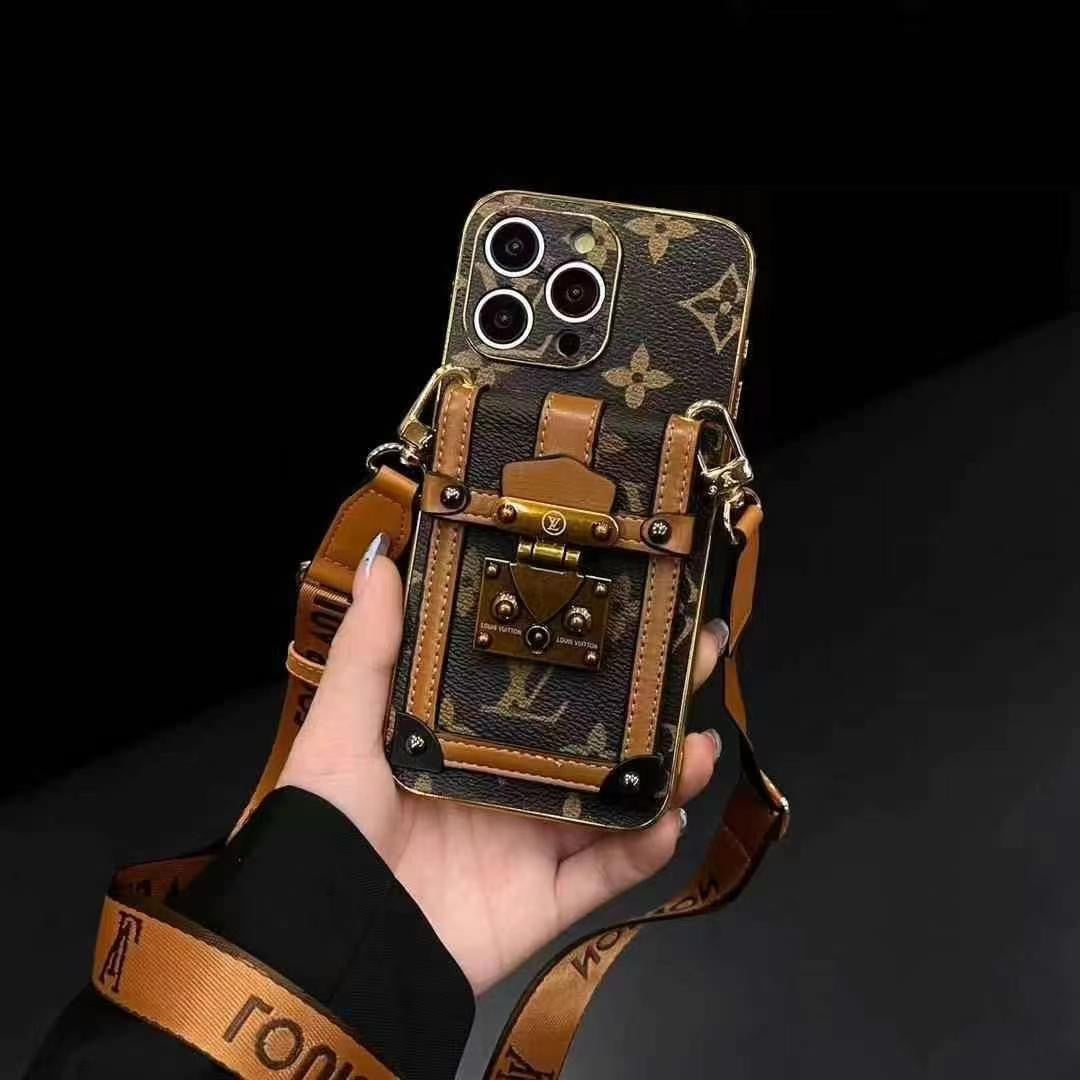 Fashion Lock Buckle Electroplated Crossbody Card Case