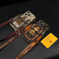 Fashion Lock Buckle Electroplated Crossbody Card Case