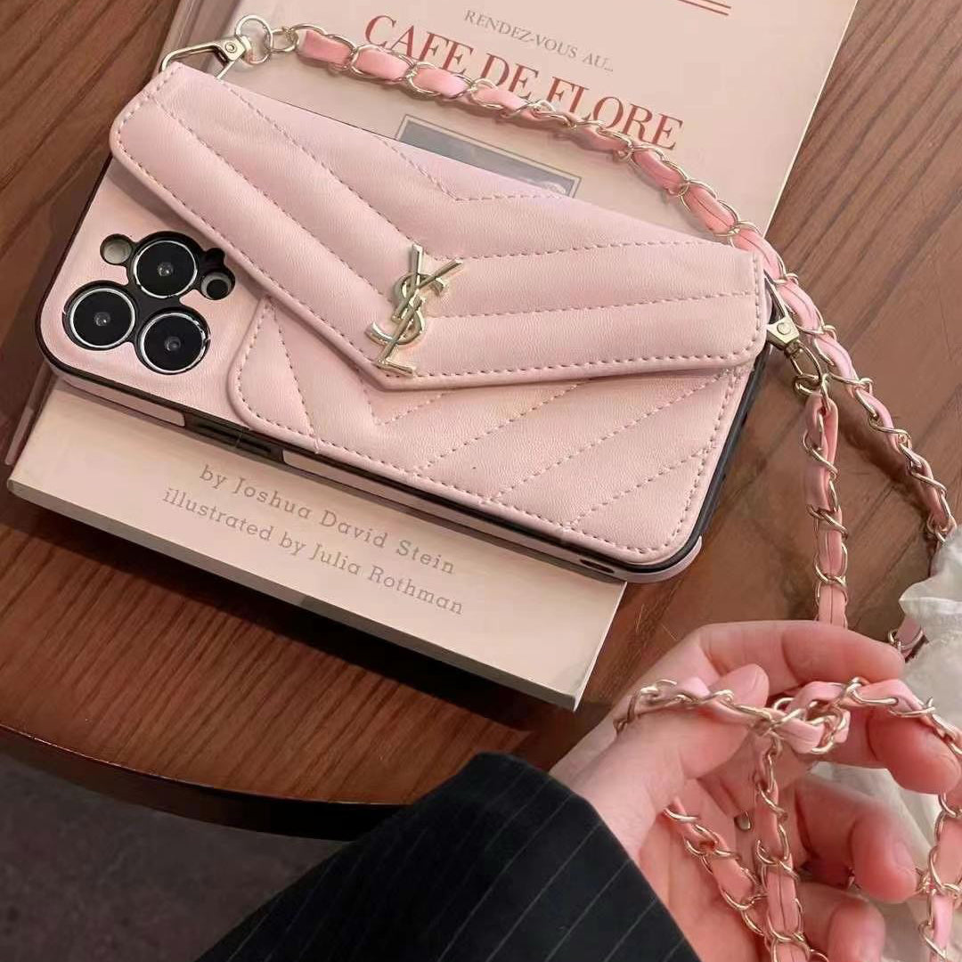 Elegant Leather Crossbody Card Case