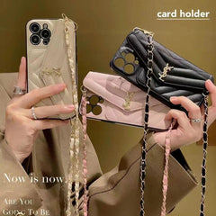 Elegant Leather Crossbody Card Case