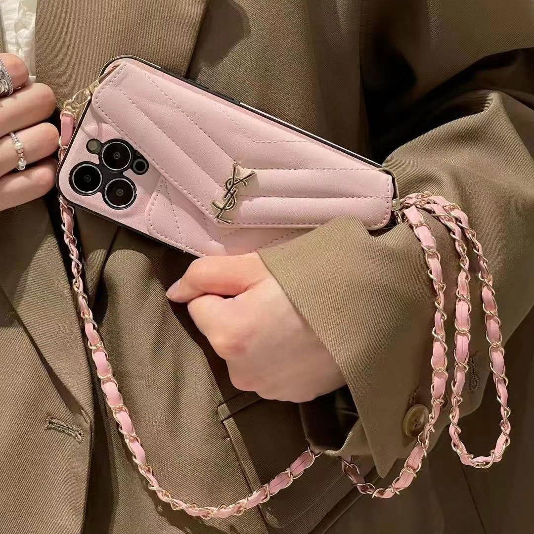 Elegant Leather Crossbody Card Case