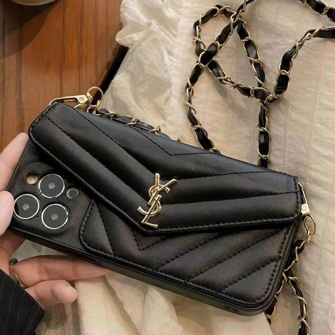 Elegant Leather Crossbody Card Case