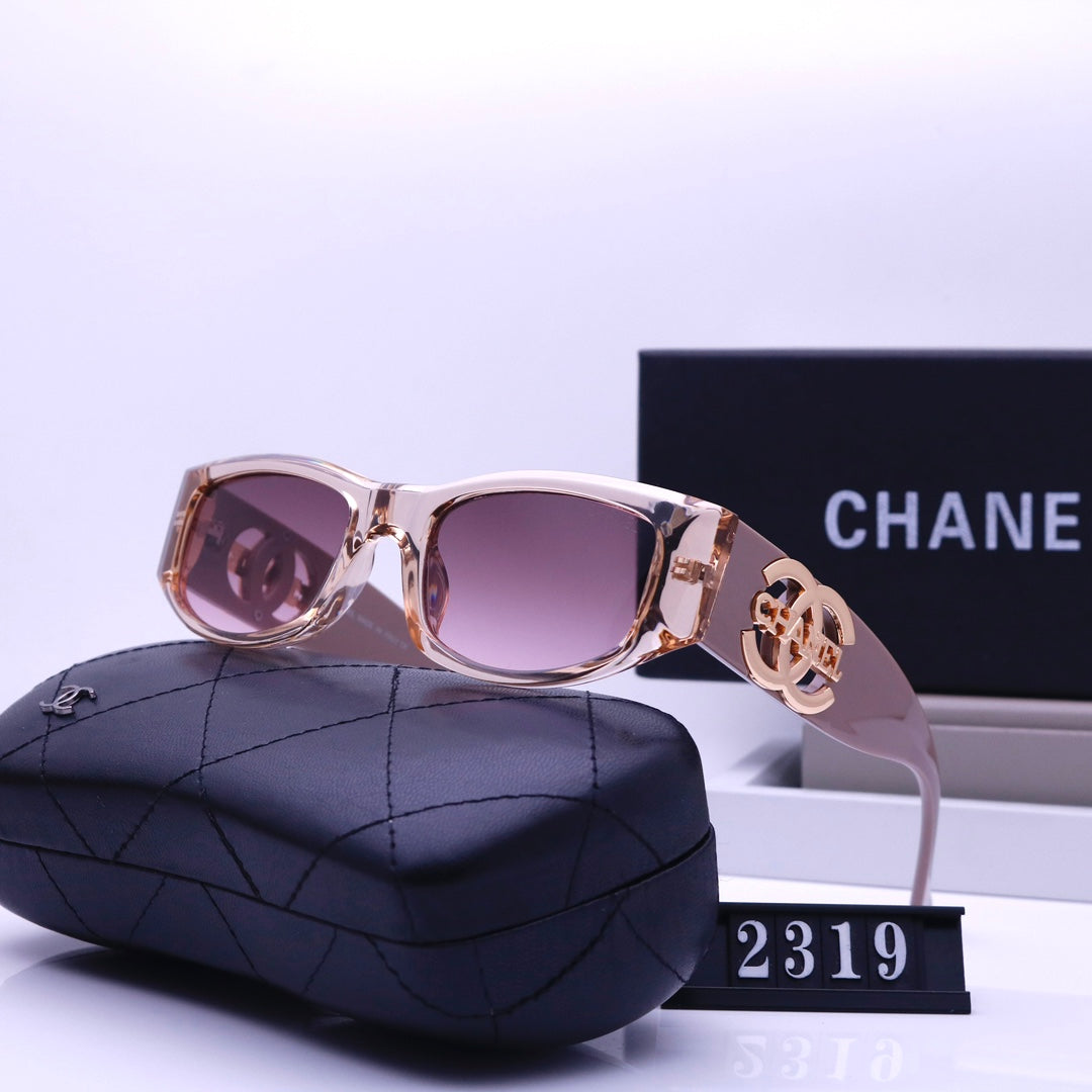 Vintage Metal Letter Engraving Sunglasses