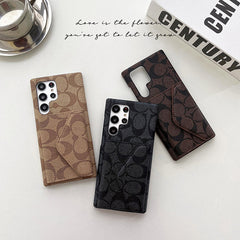 Fashionable Retro Leather Card Holder Samsung Case