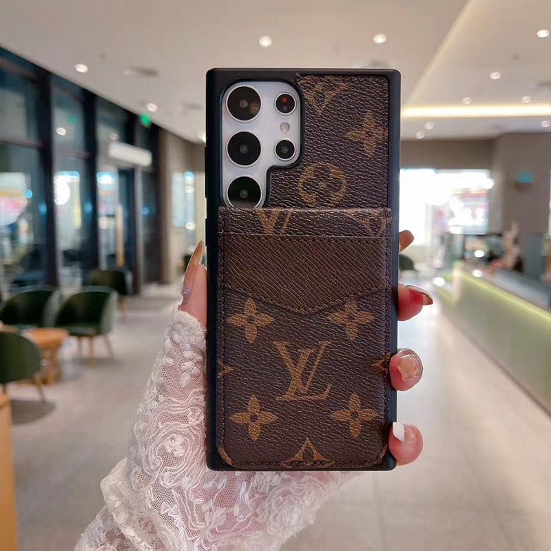 Luxury Leather Card Holder Wallet Samsung Case