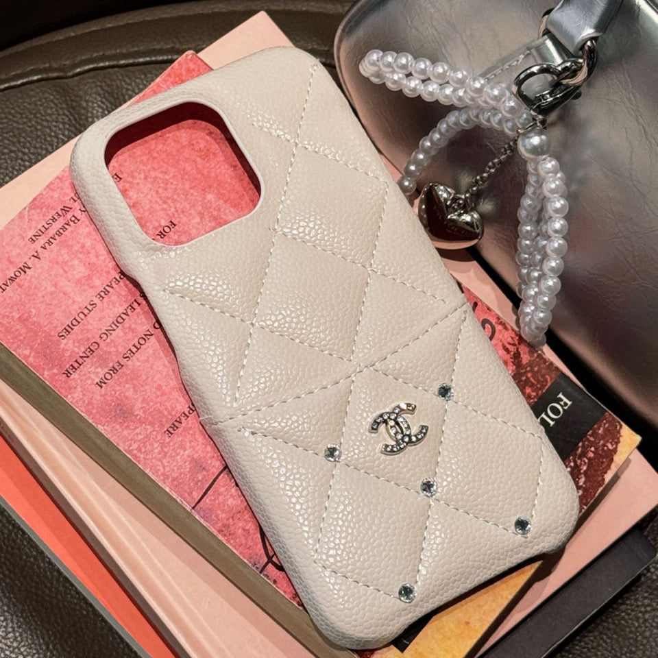 Fashion Leather Card Holder Diamond Case