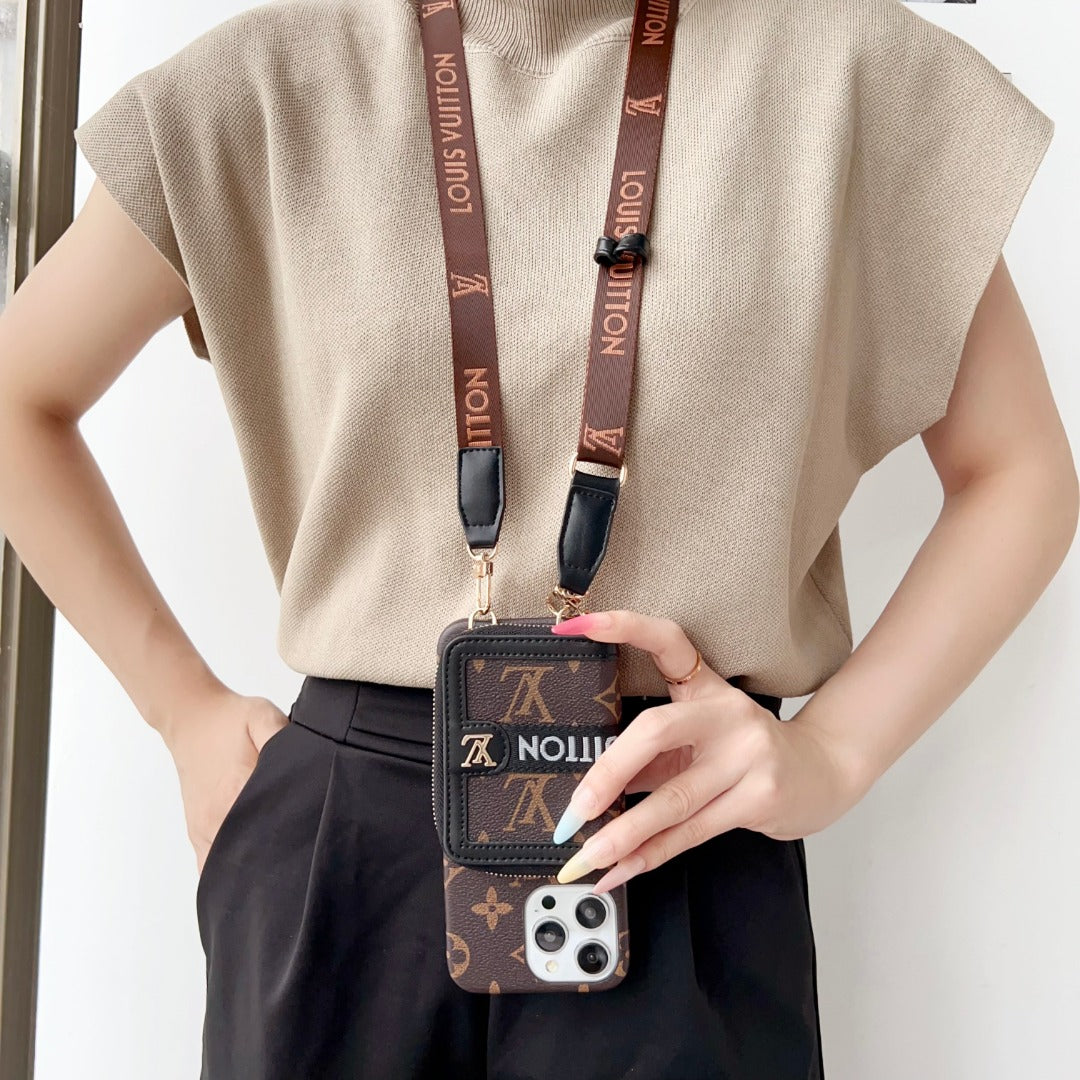 Fashion Crossbody Leather Wallet Case
