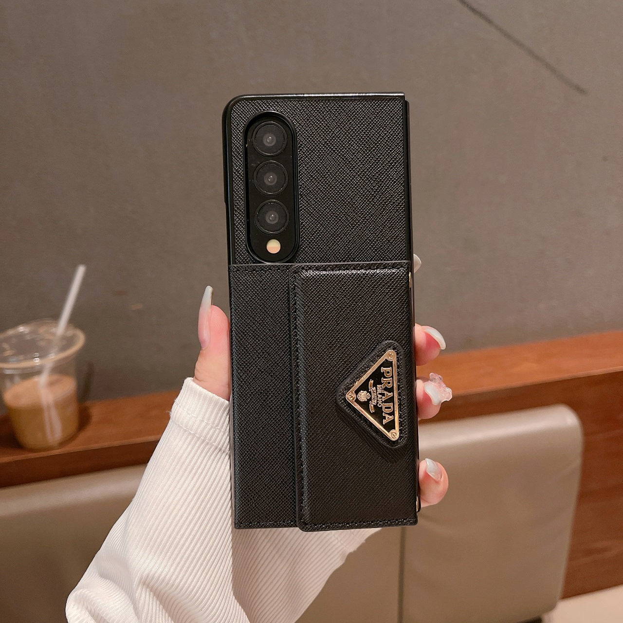 Triangle Logo Envelope Card Holder Fold Case