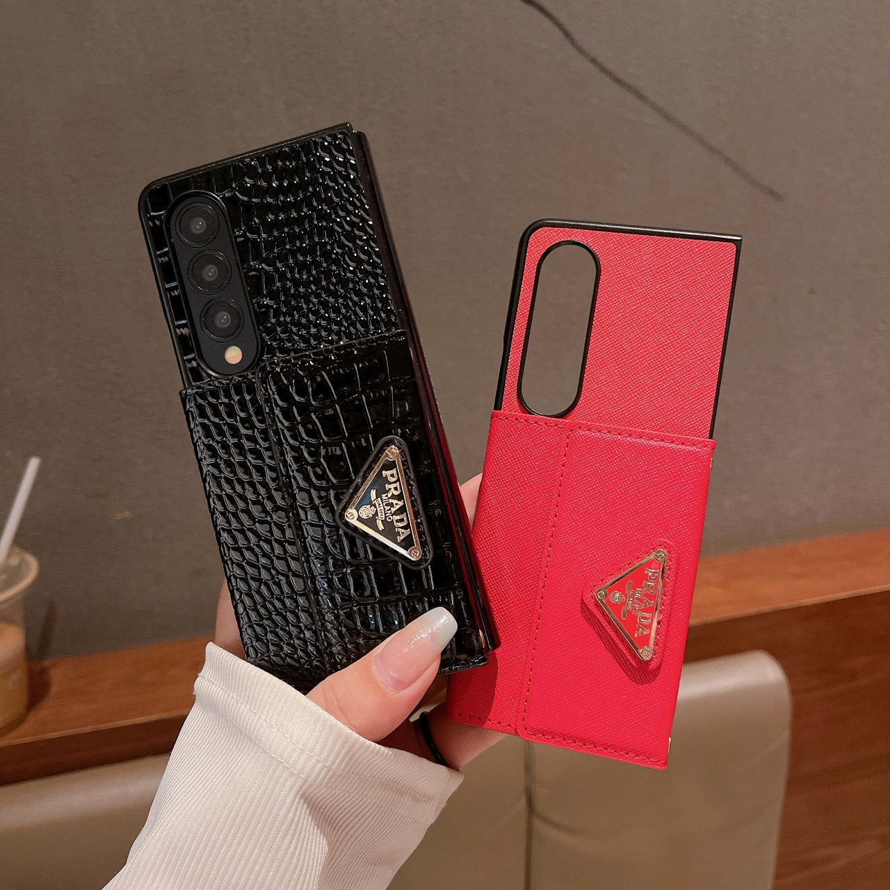 Triangle Logo Envelope Card Holder Fold Case