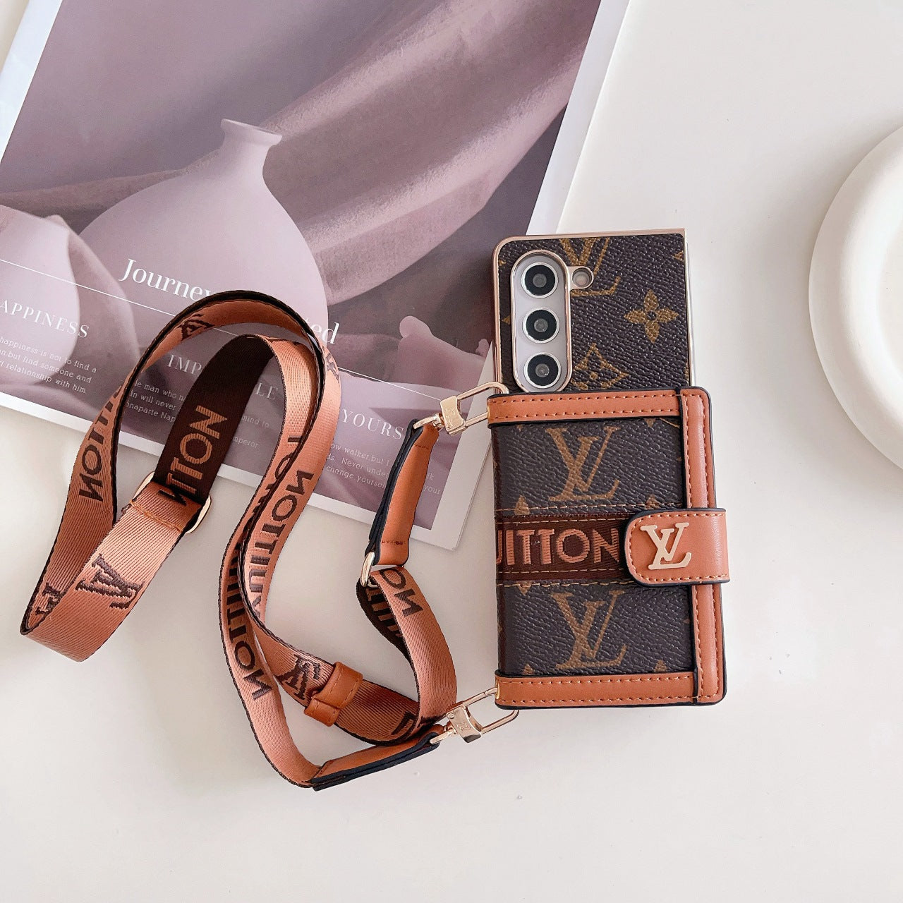 Luxury leather coin purse Fold Case